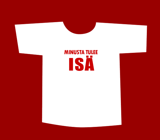 Minusta tulee is� -paita koko L painatus ruskea II-laatu
